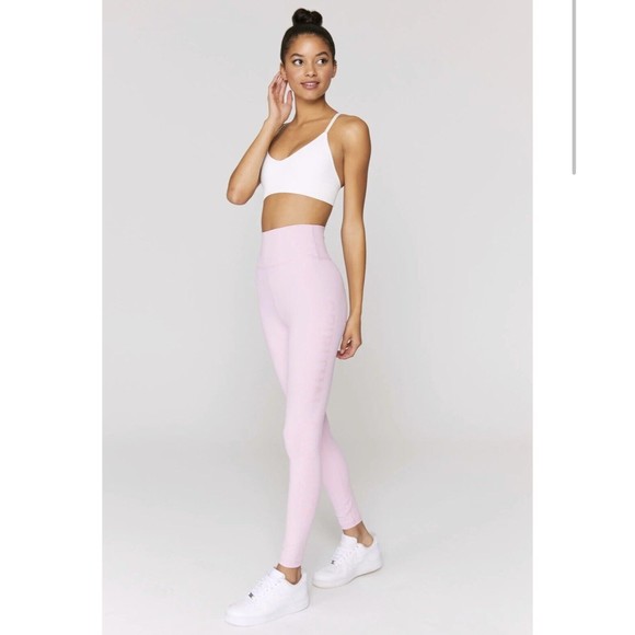 NWT Spiritual Gangster High Waist Logo Legging Paradise Pink XS - Picture 2 of 14